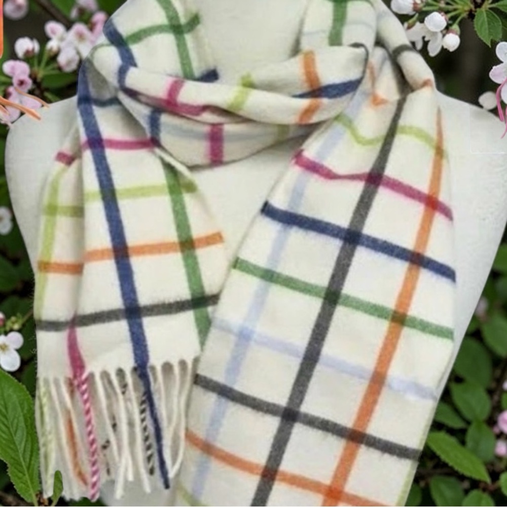 Coach legacy cashmere scarf plaid neck scarf